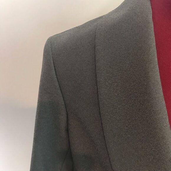 Le Suit Blazer Women's Size 10 Grey Essential Long Sleeve One-Button NWT - Picture 6 of 9